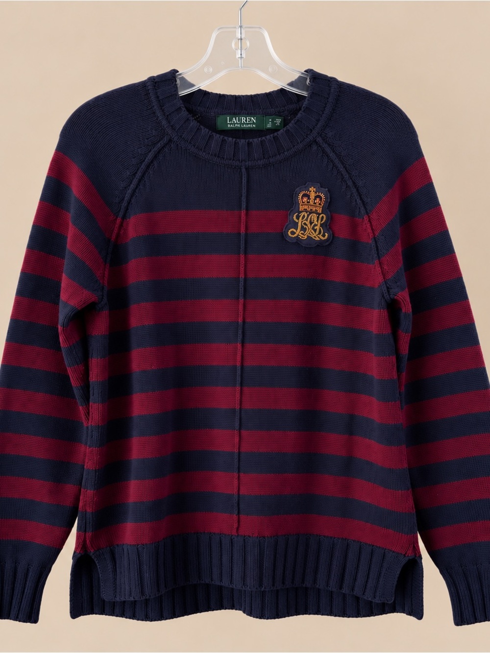 Preppy Collegiate Lauren Ralph Lauren Stripe Pullover M